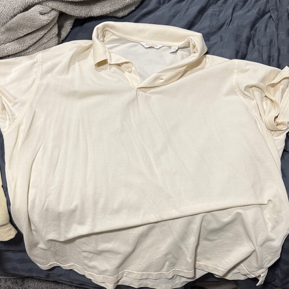 Roundtree & Yorke Cream Polo Shirt